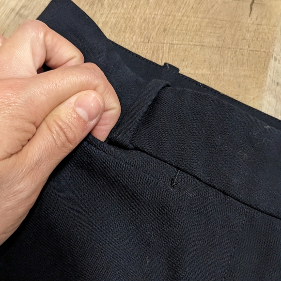Talbots Petites Curvy Navy Blue Cropped Pants - Picture 4 of 8